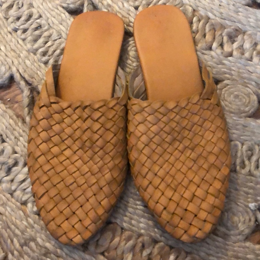 Leather slip ons